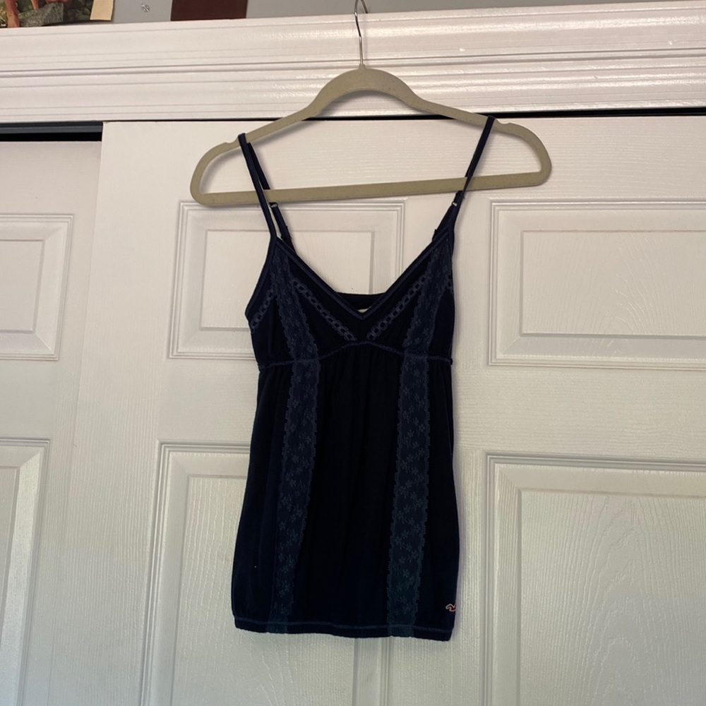 Navy Hollister Lace Tank Top